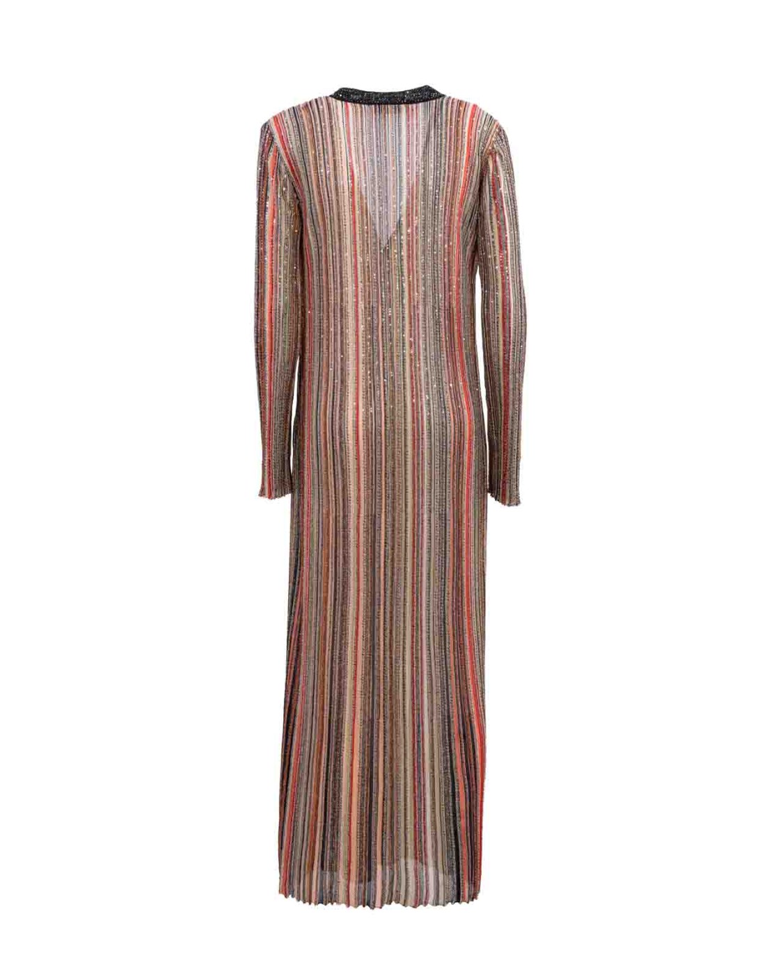 shop MISSONI  Cardigan: Missoni cardigan lungo in maglia con righe verticali e paillettes.
Cardigan lungo.
Righe verticali con paillettes.
Maglia di misto viscosa.
Profili a contrasto.
Composizione: 55%Viscosa, 25%Poliammide, 15%Poliestere, 5%Fibra Metallizzata.
Fabbricato in Italia.. DS24SM0Z BK033M-SM9AF number 9668391